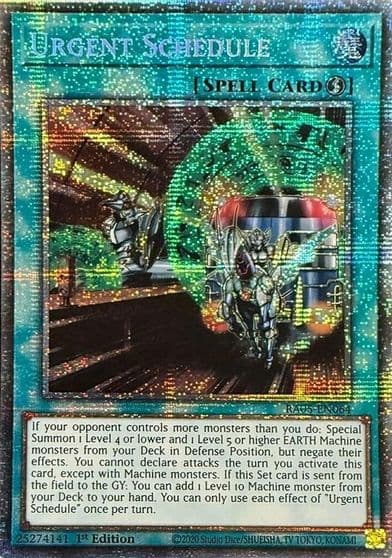 Urgent Schedule Starlight Rare Rarity Collection 5 Yu-Gi-Oh! card