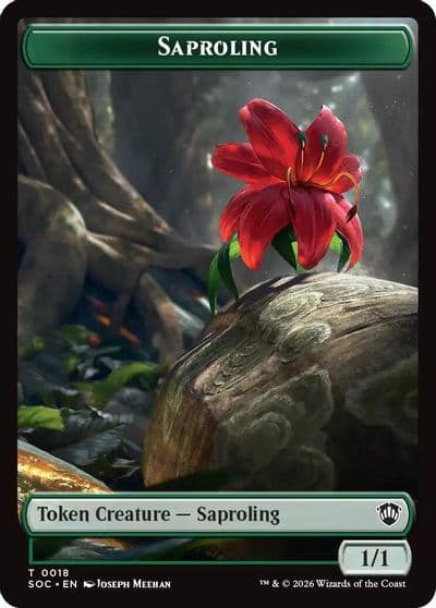 Saproling Pest 0023 Double Sided Token Commander: Secrets of Strixhaven Magic card