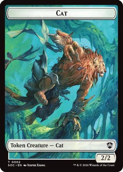 Cat Inkling 0022 Double Sided Token Commander: Secrets of Strixhaven Magic card