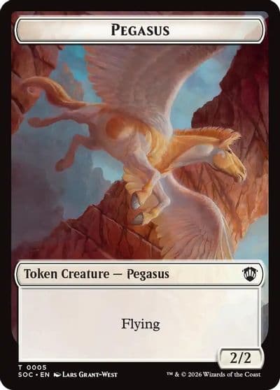 Pegasus Inkling 0022 Double Sided Token Commander: Secrets of Strixhaven Magic card