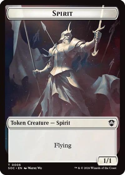 Spirit 0006 Illusion Double Sided Token Commander: Secrets of Strixhaven Magic card