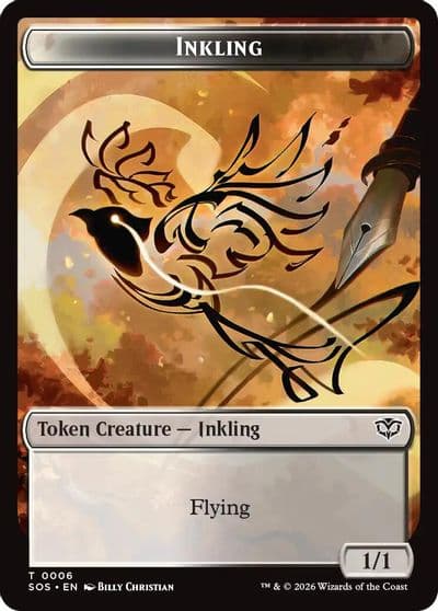 Inkling 0006 Spirit 0010 Double Sided Token Secrets of Strixhaven Magic card