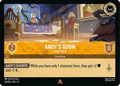 Andys Room Home Base Wilds Unknown Lorcana card