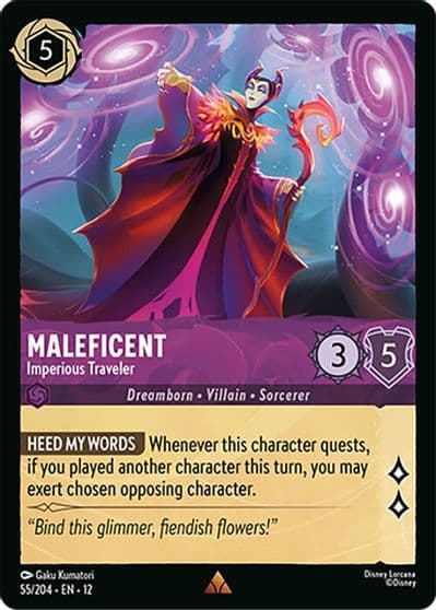 Maleficent Imperious Traveler Wilds Unknown Lorcana card