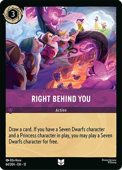 Right Behind You Wilds Unknown Lorcana card
