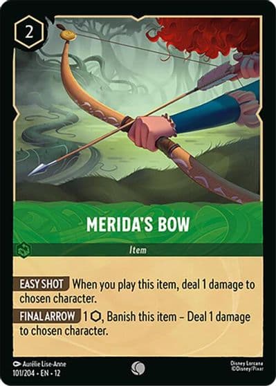 Meridas Bow Wilds Unknown Lorcana card