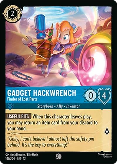 Gadget Hackwrench Finder of Lost Parts Wilds Unknown Lorcana card