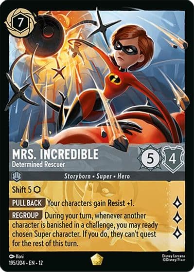 Mrs Incredible Determined Rescuer Wilds Unknown Lorcana card