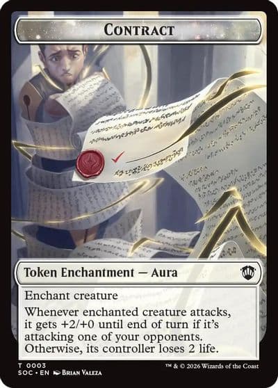 Contract Pegasus Double Sided Token Commander: Secrets of Strixhaven Magic card
