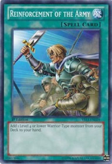Reinforcement of the Army Super Starter: V for Victory Yu-Gi-Oh! card
