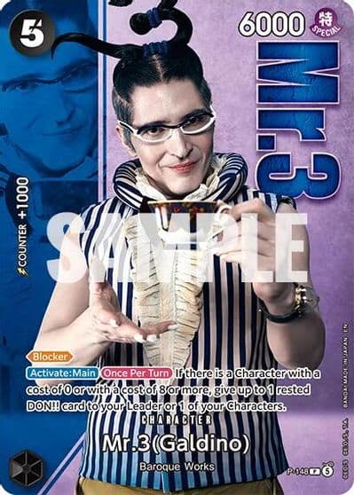 Mr3 Galdino P 148 Premium Card Collection Live Action Edition Vol2 Baroque Works One Piece Promotion Cards One Piece card