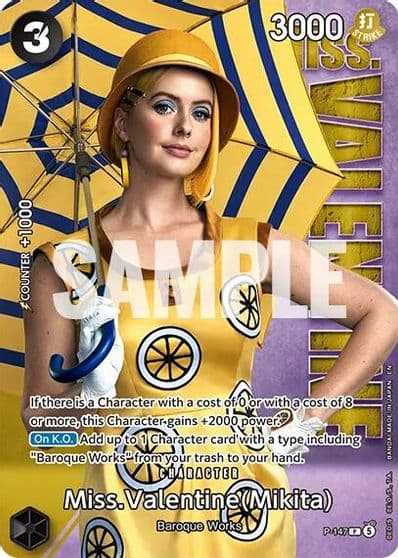 MissValentine Mikita P 147 Premium Card Collection Live Action Edition Vol2 Baroque Works One Piece Promotion Cards One Piece card