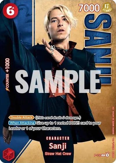 Sanji P 137 Premium Card Collection Live Action Edition Vol2 Straw Hat Crew One Piece Promotion Cards One Piece card