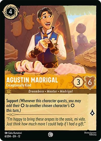 Agustin Madrigal Exceptionally Kind Wilds Unknown Lorcana card