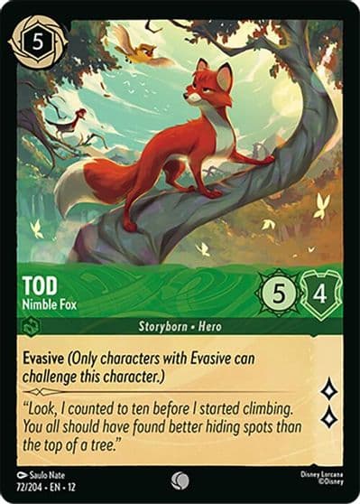 Tod Nimble Fox Wilds Unknown Lorcana card