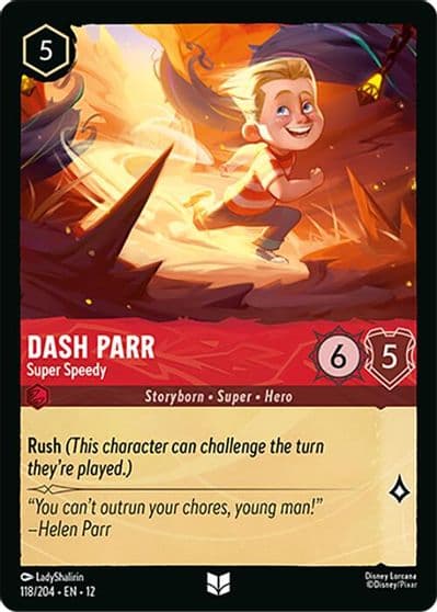 Dash Parr Super Speedy Wilds Unknown Lorcana card