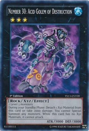 Number 30 Acid Golem of Destruction Super Starter: V for Victory Power-Up Pack Yu-Gi-Oh! card