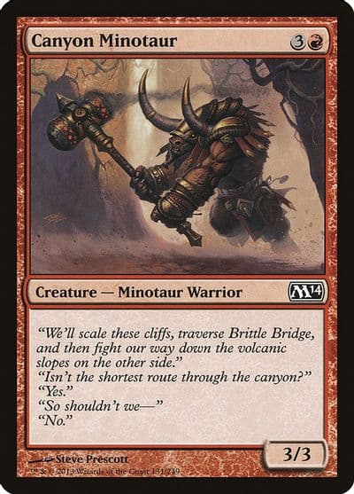Canyon Minotaur Magic 2014 (M14) Magic card
