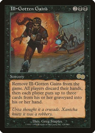 Ill Gotten Gains Urza's Saga Magic card