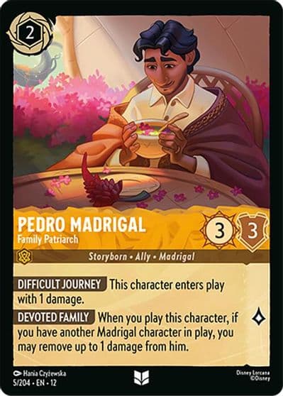 Pedro Madrigal Family Patriarch Wilds Unknown Lorcana card