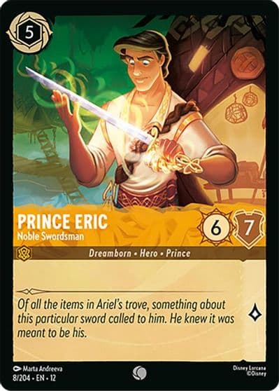 Prince Eric Noble Swordsman Wilds Unknown Lorcana card