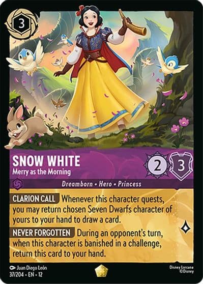 Snow White Merry as the Morning Wilds Unknown Lorcana card