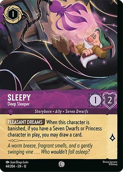 Sleepy Deep Sleeper Foil Wilds Unknown Lorcana card