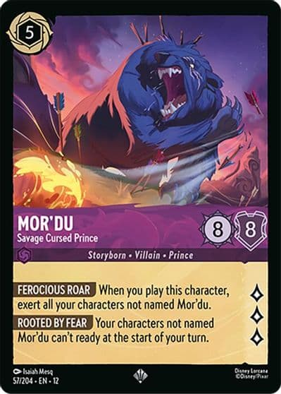 Mordu Savage Cursed Prince Wilds Unknown Lorcana card