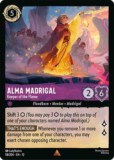 Alma Madrigal Keeper of the Flame Wilds Unknown Lorcana card