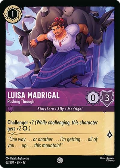 Luisa Madrigal Pushing Through Wilds Unknown Lorcana card