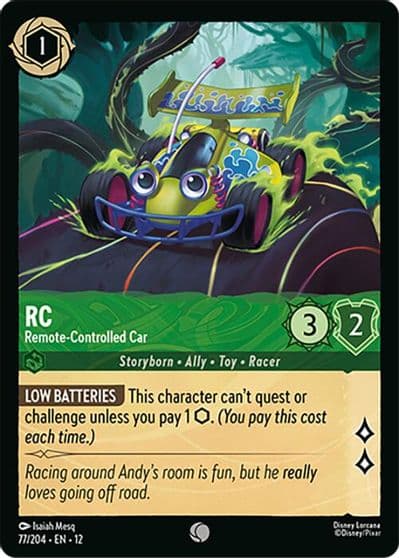 RC Remote Controlled Car Wilds Unknown Lorcana card