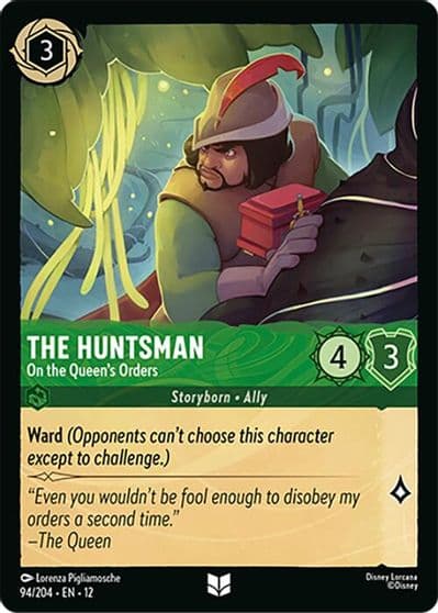 The Huntsman On the Queens Orders Wilds Unknown Lorcana card
