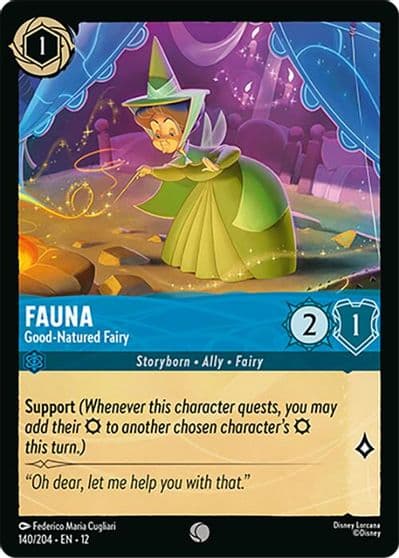 Fauna Good Natured Fairy Wilds Unknown Lorcana card
