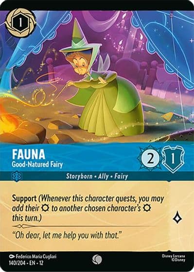 Fauna Good Natured Fairy Foil Wilds Unknown Lorcana card