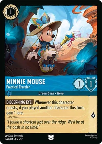 Minnie Mouse Practical Traveler Wilds Unknown Lorcana card