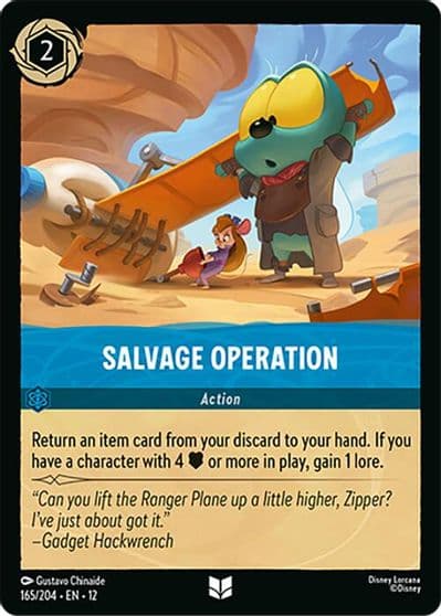 Salvage Operation Wilds Unknown Lorcana card