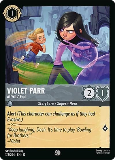 Violet Parr At Wits End Wilds Unknown Lorcana card