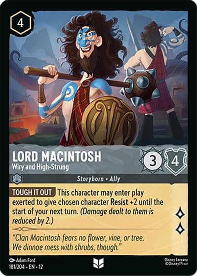 Lord Macintosh Wiry and High Strung Wilds Unknown Lorcana card