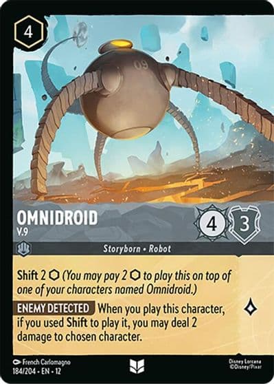 Omnidroid V9 Foil Wilds Unknown Lorcana card