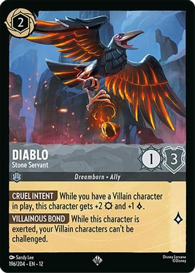 Diablo Stone Servant Wilds Unknown Lorcana card