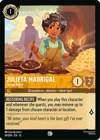 Julieta Madrigal Caring Baker Wilds Unknown Lorcana card