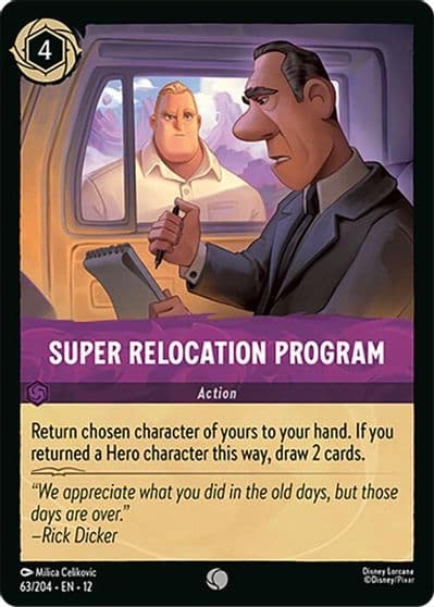 Super Relocation Program Wilds Unknown Lorcana card