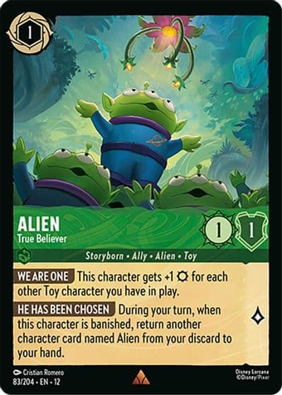 Alien True Believer Wilds Unknown Lorcana card