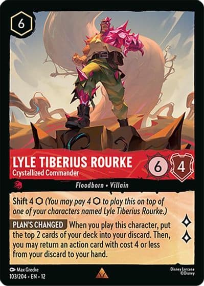 Lyle Tiberius Rourke Crystallized Commander Wilds Unknown Lorcana card