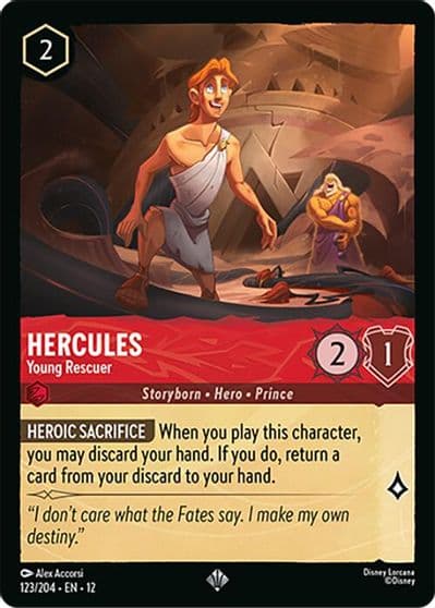 Hercules Young Rescuer Wilds Unknown Lorcana card