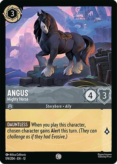 Angus Mighty Horse Wilds Unknown Lorcana card