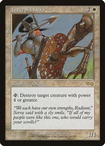 Intrepid Hero Urza's Saga Magic card