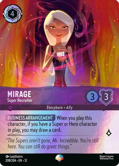 Mirage Super Recruiter Epic Wilds Unknown Lorcana card