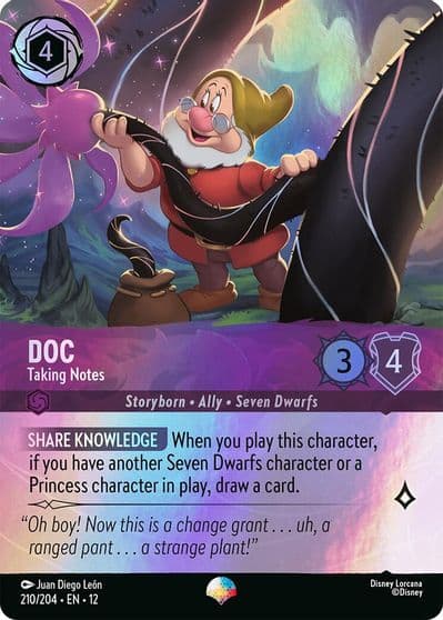 Doc Taking Notes Epic Wilds Unknown Lorcana card
