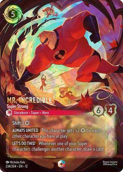 Mr Incredible Super Strong Enchanted Wilds Unknown Lorcana card